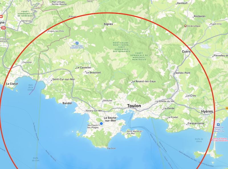 Carte des interventions dans le Var